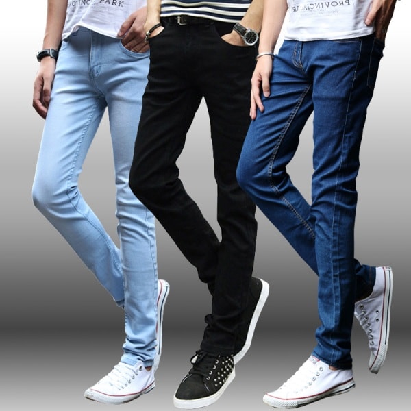 Классические мужские джинсы прямые с высокой посадкой - фото8