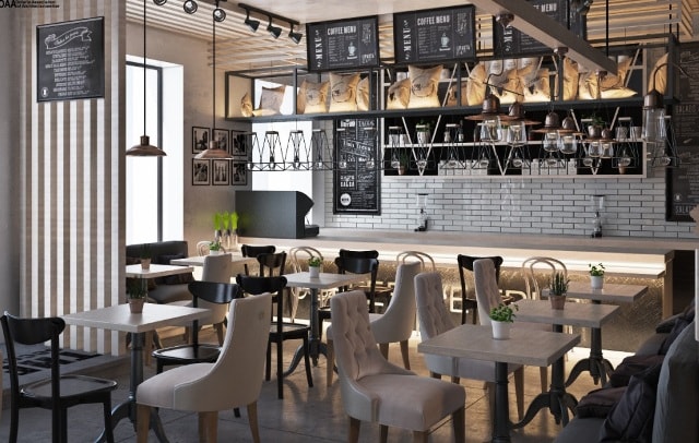 Дизайн кафе, баров, ресторанов: грамотный интерьер в стиле лофт - фото7 Дизайн кафе, баров, ресторанов: грамотный интерьер в стиле лофт - фото7