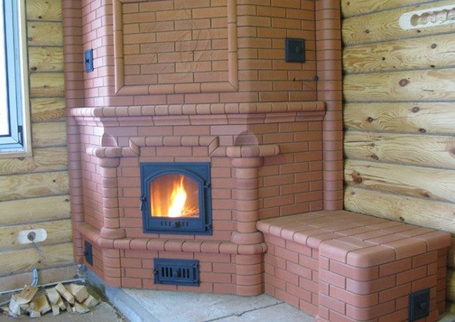 Печи-камины для загородного дома из кирпича - фото4
