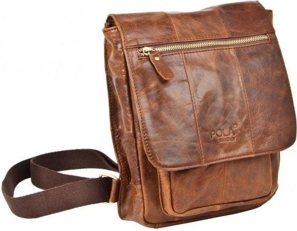 Сумка кожаная мужская через плечо - фото2