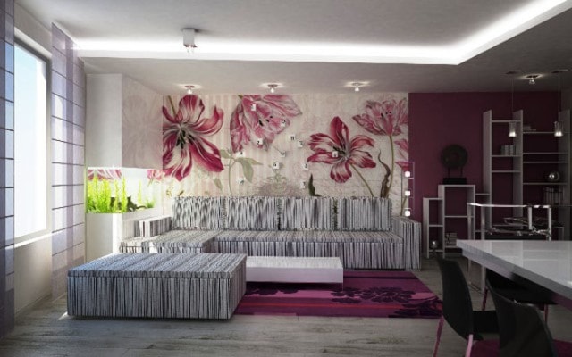 Обои в интерьере квартиры: фото дизайна и способы комбинирования - пример11