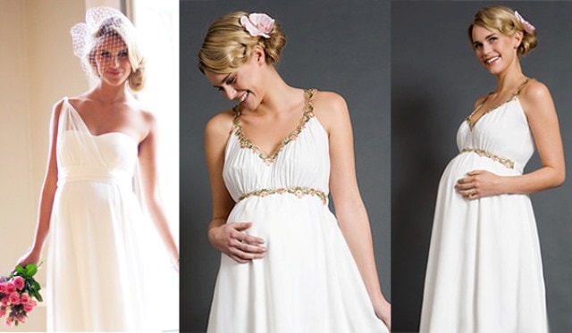 Свадебное платье в греческом стиле для беременных - фото3 Свадебное платье в греческом стиле для беременных - фото3