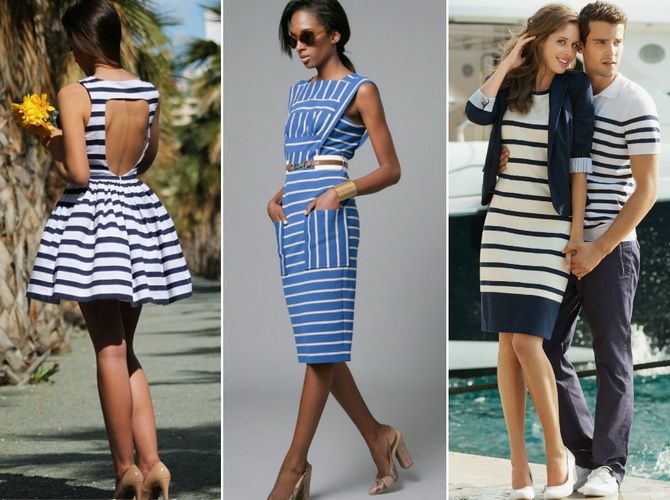 Платье в морском стиле - модный вариант на лето - фото8