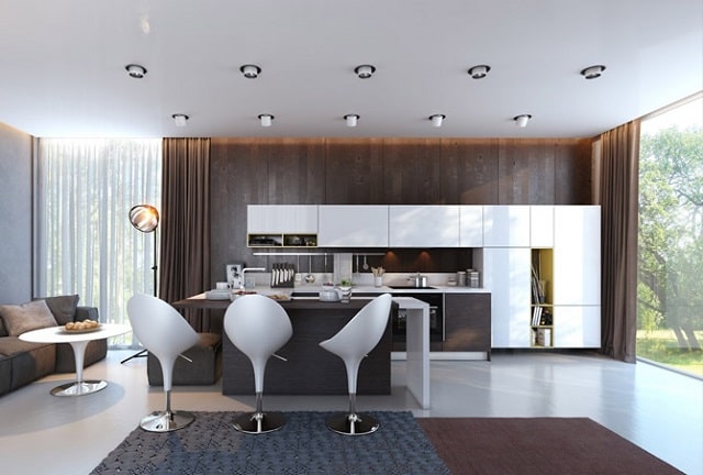 Как расположить точечные светильники на натяжном потолке: обзор, схемы - фото4