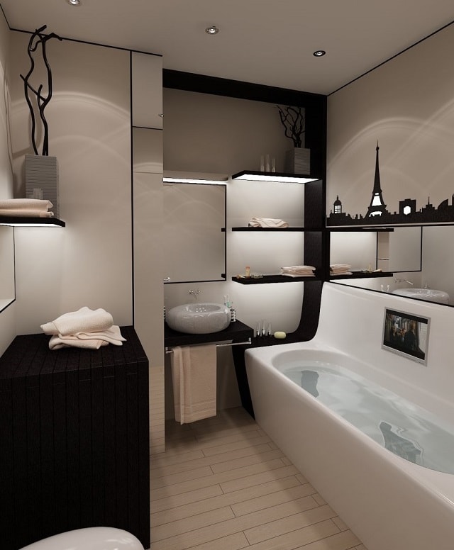 Ванная комната: дизайн (6 кв. м., санузел совмещенный) - фото1 Ванная комната: дизайн (6 кв. м., санузел совмещенный) - фото1