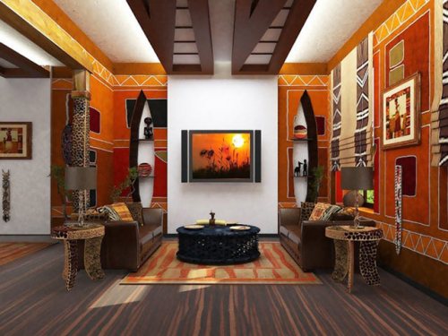 Дизайн квартиры в африканском стиле - фото 1