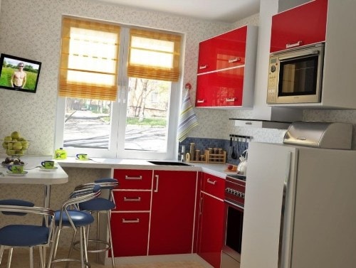 Как расположить мебель на кухне в хрущевке - фото 3