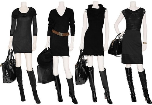 С чем носить маленькое черное платье зимой? - фото 2