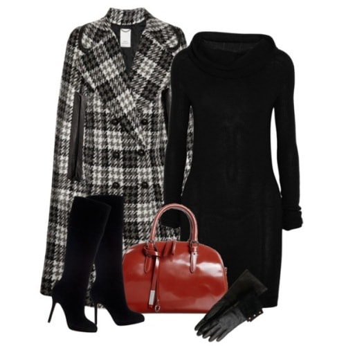 С чем носить маленькое черное платье зимой? - фото 6